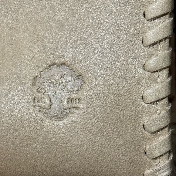 Oak River Company Tan Leather Women's Bag large shoulder tote purse bohemian - Picture 9 of 15